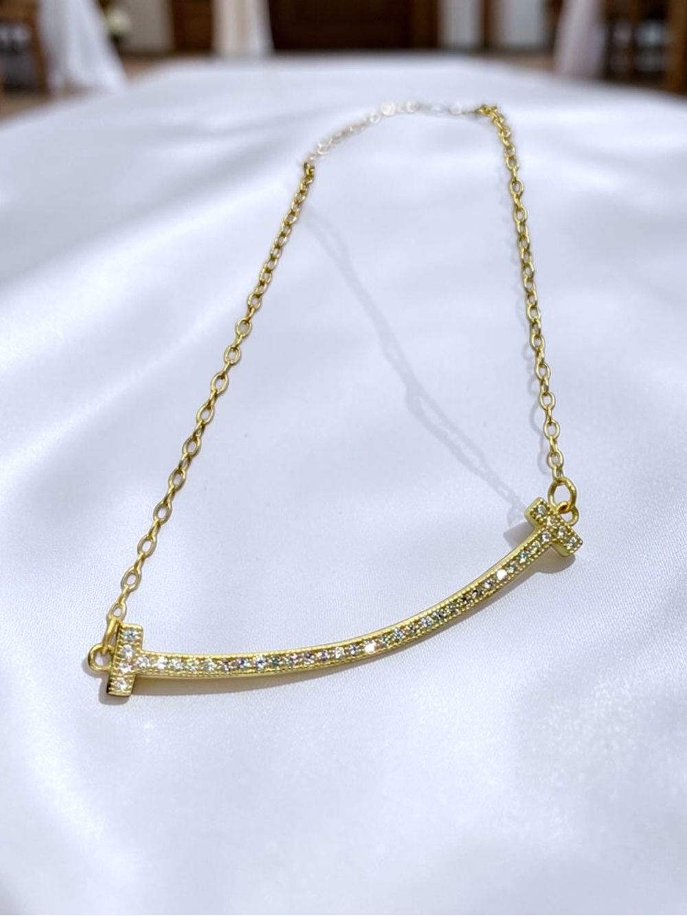 🌺NWT! Gold/Sterling & CZ Bar Necklace
